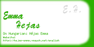 emma hejas business card